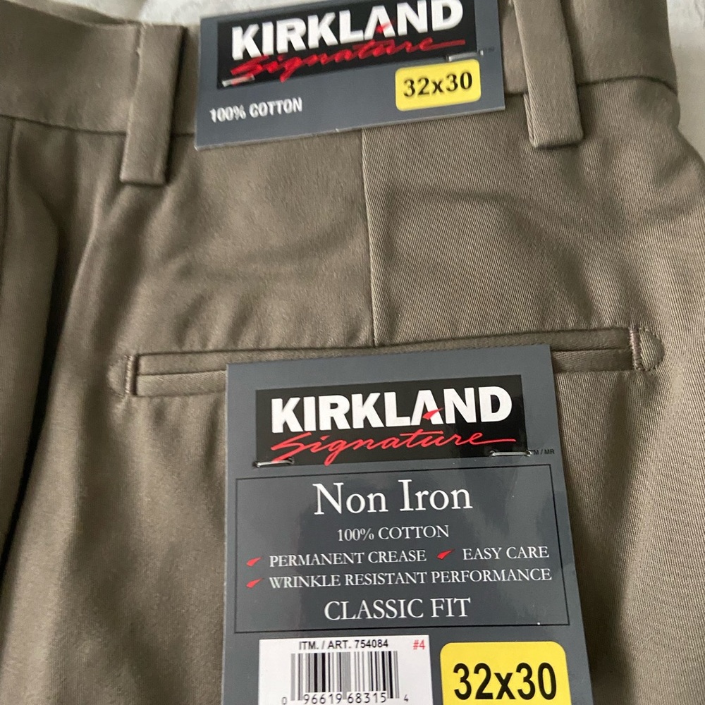 Kirkland classic fit pants- new with tags